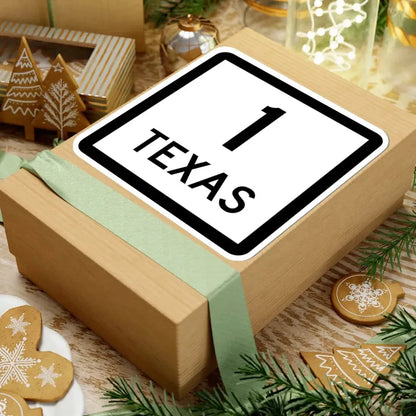 Texas 1 (Texas) (Road Sign) STICKER Vinyl Kiss-Cut Decal - The Sticker Space