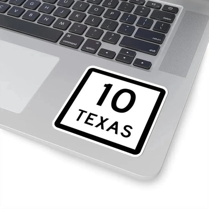 Texas 10 (Texas) (Road Sign) STICKER Vinyl Kiss-Cut Decal - The Sticker Space