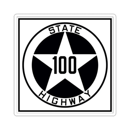 Texas 100 1917 (Texas) (Road Sign) STICKER Vinyl Kiss-Cut Decal 2 Inch White - The Sticker Space