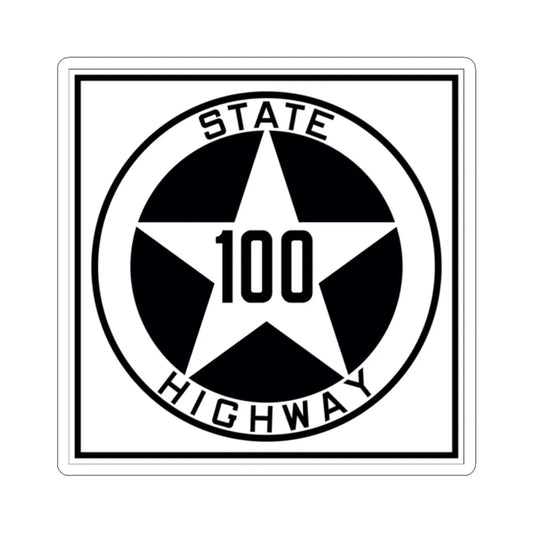 Texas 100 1917 (Texas) (Road Sign) STICKER Vinyl Kiss-Cut Decal 2 Inch White - The Sticker Space