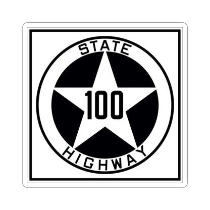 Texas 100 1917 (Texas) (Road Sign) STICKER Vinyl Kiss-Cut Decal 3 Inch White - The Sticker Space