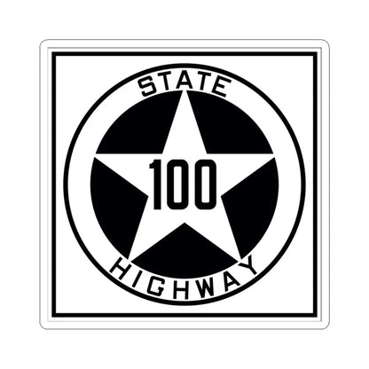 Texas 100 1917 (Texas) (Road Sign) STICKER Vinyl Kiss-Cut Decal 4 Inch White - The Sticker Space