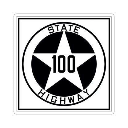 Texas 100 1917 (Texas) (Road Sign) STICKER Vinyl Kiss-Cut Decal 6 Inch White - The Sticker Space