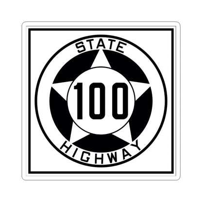 Texas 100 1935 (Texas) (Road Sign) STICKER Vinyl Kiss-Cut Decal 6 Inch White - The Sticker Space