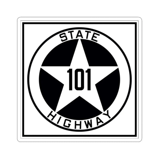 Texas 101 1917 (Texas) (Road Sign) STICKER Vinyl Kiss-Cut Decal 2 Inch White - The Sticker Space