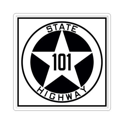 Texas 101 1917 (Texas) (Road Sign) STICKER Vinyl Kiss-Cut Decal 3 Inch White - The Sticker Space
