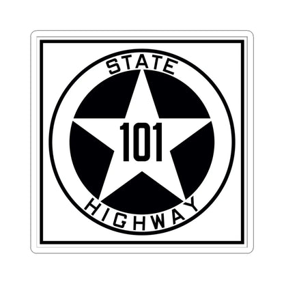 Texas 101 1917 (Texas) (Road Sign) STICKER Vinyl Kiss-Cut Decal 6 Inch White - The Sticker Space