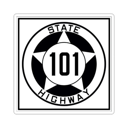 Texas 101 1935 (Texas) (Road Sign) STICKER Vinyl Kiss-Cut Decal 2 Inch White - The Sticker Space