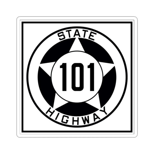 Texas 101 1935 (Texas) (Road Sign) STICKER Vinyl Kiss-Cut Decal 2 Inch White - The Sticker Space