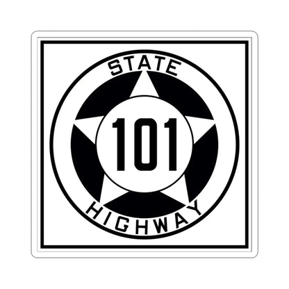 Texas 101 1935 (Texas) (Road Sign) STICKER Vinyl Kiss-Cut Decal 3 Inch White - The Sticker Space