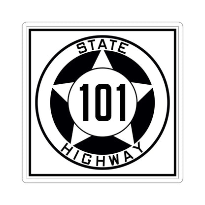 Texas 101 1935 (Texas) (Road Sign) STICKER Vinyl Kiss-Cut Decal 4 Inch White - The Sticker Space