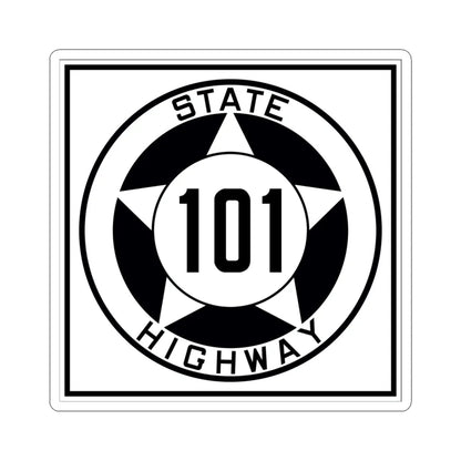 Texas 101 1935 (Texas) (Road Sign) STICKER Vinyl Kiss-Cut Decal 6 Inch White - The Sticker Space