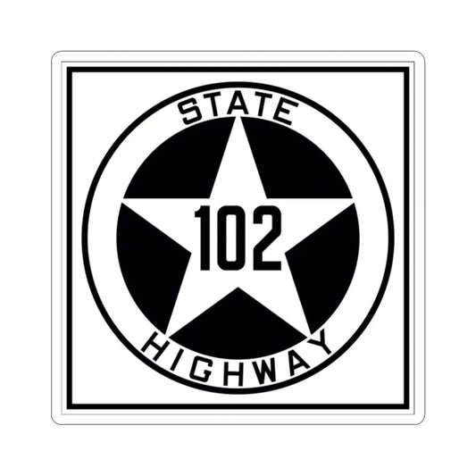 Texas 102 1917 (Texas) (Road Sign) STICKER Vinyl Kiss-Cut Decal 2 Inch White - The Sticker Space