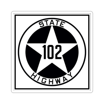 Texas 102 1917 (Texas) (Road Sign) STICKER Vinyl Kiss-Cut Decal 3 Inch White - The Sticker Space