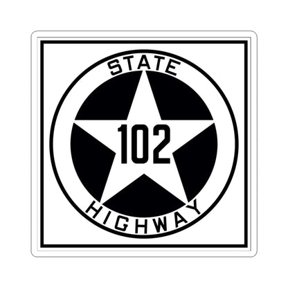 Texas 102 1917 (Texas) (Road Sign) STICKER Vinyl Kiss-Cut Decal 4 Inch White - The Sticker Space