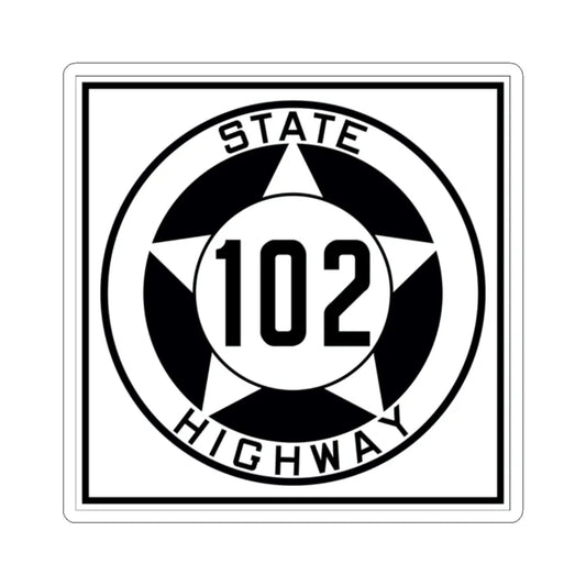 Texas 102 1935 (Texas) (Road Sign) STICKER Vinyl Kiss-Cut Decal 2 Inch White - The Sticker Space