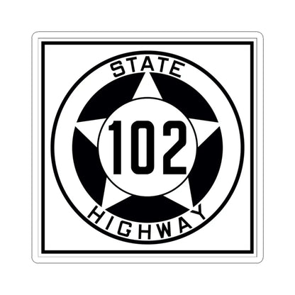 Texas 102 1935 (Texas) (Road Sign) STICKER Vinyl Kiss-Cut Decal 3 Inch White - The Sticker Space