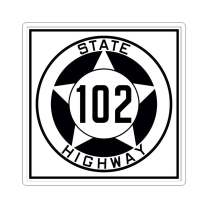 Texas 102 1935 (Texas) (Road Sign) STICKER Vinyl Kiss-Cut Decal 4 Inch White - The Sticker Space