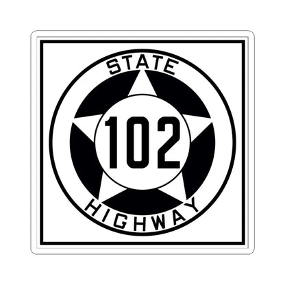 Texas 102 1935 (Texas) (Road Sign) STICKER Vinyl Kiss-Cut Decal 6 Inch White - The Sticker Space