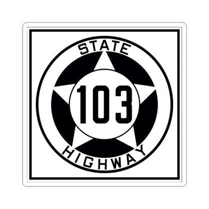 Texas 103 1935 (Texas) (Road Sign) STICKER Vinyl Kiss-Cut Decal 2 Inch White - The Sticker Space