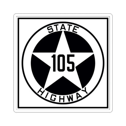 Texas 105 1917 (Texas) (Road Sign) STICKER Vinyl Kiss-Cut Decal 2 Inch White - The Sticker Space