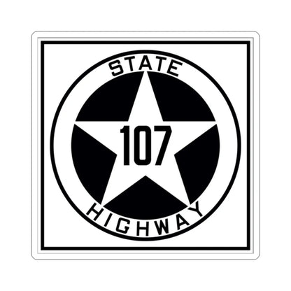 Texas 107 1917 (Texas) (Road Sign) STICKER Vinyl Kiss-Cut Decal 2 Inch White - The Sticker Space