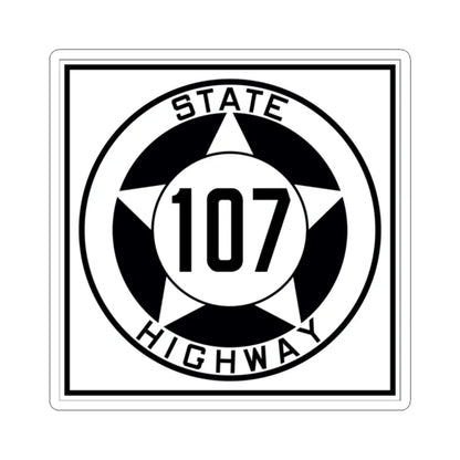 Texas 107 1935 (Texas) (Road Sign) STICKER Vinyl Kiss-Cut Decal 2 Inch White - The Sticker Space