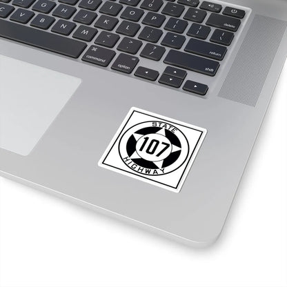 Texas 107 1935 (Texas) (Road Sign) STICKER Vinyl Kiss-Cut Decal - The Sticker Space