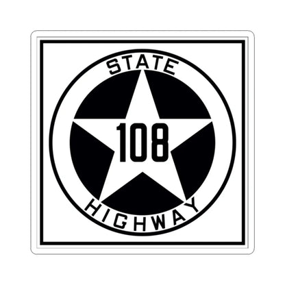 Texas 108 1917 (Texas) (Road Sign) STICKER Vinyl Kiss-Cut Decal 2 Inch White - The Sticker Space