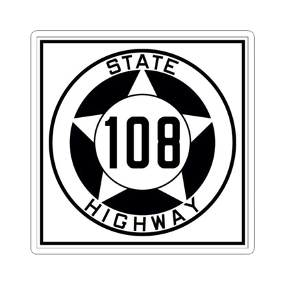 Texas 108 1935 (Texas) (Road Sign) STICKER Vinyl Kiss-Cut Decal 2 Inch White - The Sticker Space