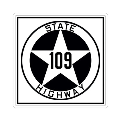 Texas 109 1917 (Texas) (Road Sign) STICKER Vinyl Kiss-Cut Decal 2 Inch White - The Sticker Space