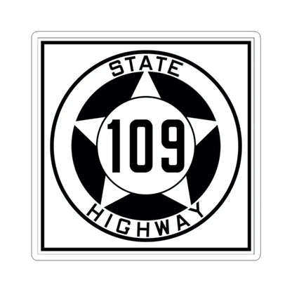 Texas 109 1935 (Texas) (Road Sign) STICKER Vinyl Kiss-Cut Decal 2 Inch White - The Sticker Space