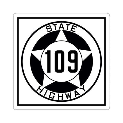 Texas 109 1935 (Texas) (Road Sign) STICKER Vinyl Kiss-Cut Decal 6 Inch White - The Sticker Space
