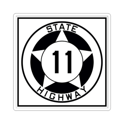 Texas 11 1935 (Texas) (Road Sign) STICKER Vinyl Kiss-Cut Decal 2 Inch White - The Sticker Space
