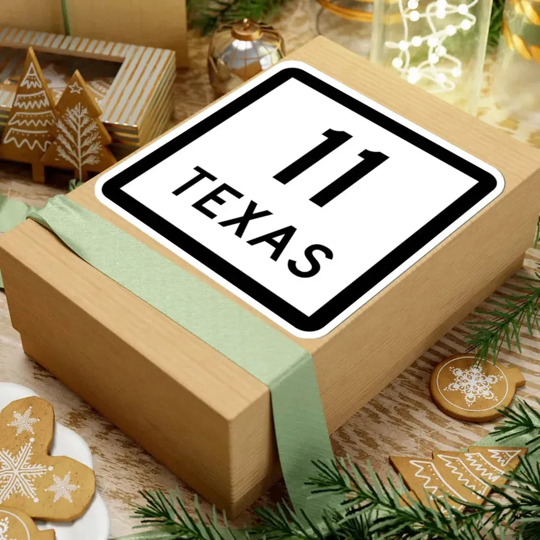 Texas 11 (Texas) (Road Sign) STICKER Vinyl Kiss-Cut Decal - The Sticker Space