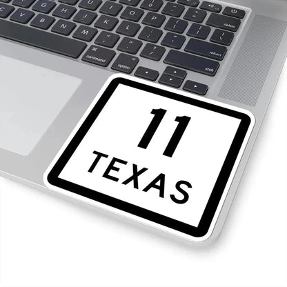 Texas 11 (Texas) (Road Sign) STICKER Vinyl Kiss-Cut Decal - The Sticker Space