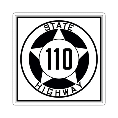 Texas 110 1935 (Texas) (Road Sign) STICKER Vinyl Kiss-Cut Decal 2 Inch White - The Sticker Space