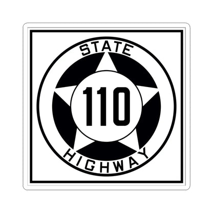 Texas 110 1935 (Texas) (Road Sign) STICKER Vinyl Kiss-Cut Decal 6 Inch White - The Sticker Space