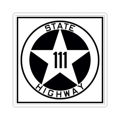 Texas 111 1917 (Texas) (Road Sign) STICKER Vinyl Kiss-Cut Decal 2 Inch White - The Sticker Space