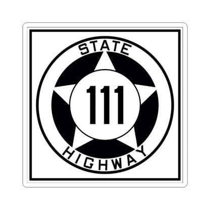 Texas 111 1935 (Texas) (Road Sign) STICKER Vinyl Kiss-Cut Decal 2 Inch White - The Sticker Space