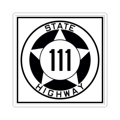 Texas 111 1935 (Texas) (Road Sign) STICKER Vinyl Kiss-Cut Decal 6 Inch White - The Sticker Space