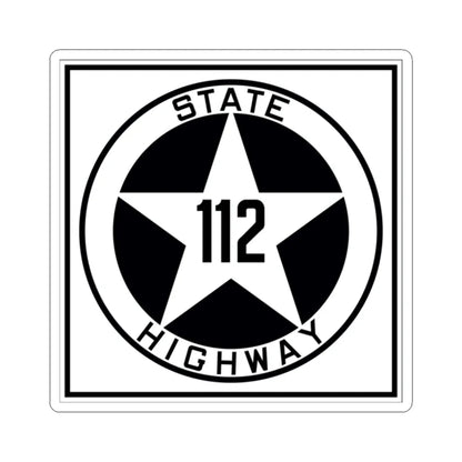 Texas 112 1917 (Texas) (Road Sign) STICKER Vinyl Kiss-Cut Decal 2 Inch White - The Sticker Space
