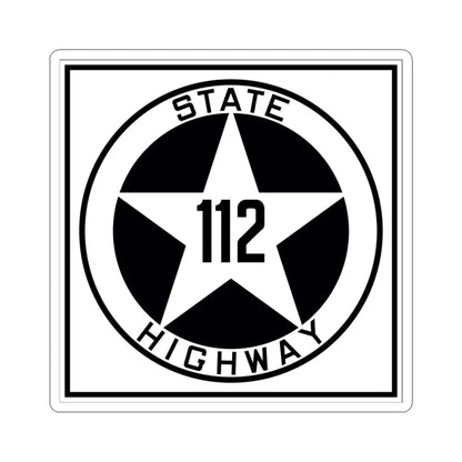 Texas 112 1917 (Texas) (Road Sign) STICKER Vinyl Kiss-Cut Decal 6 Inch White - The Sticker Space