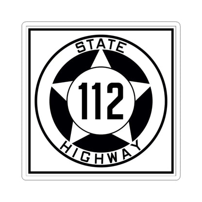 Texas 112 1935 (Texas) (Road Sign) STICKER Vinyl Kiss-Cut Decal 3 Inch White - The Sticker Space