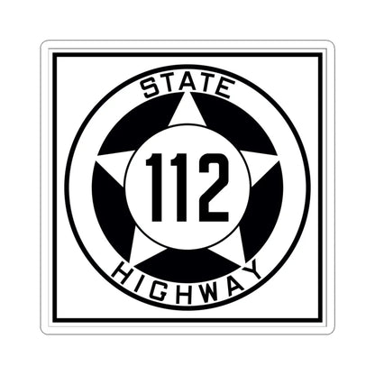 Texas 112 1935 (Texas) (Road Sign) STICKER Vinyl Kiss-Cut Decal 6 Inch White - The Sticker Space