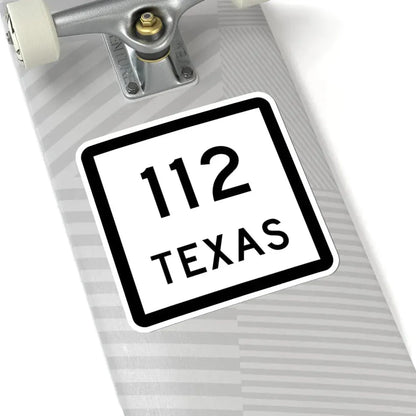 Texas 112 (Texas) (Road Sign) STICKER Vinyl Kiss-Cut Decal - The Sticker Space