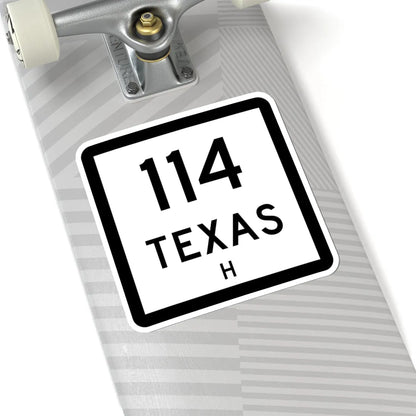 Texas 114-H (Texas) (Road Sign) STICKER Vinyl Kiss-Cut Decal - The Sticker Space