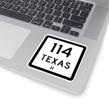 Texas 114-H (Texas) (Road Sign) STICKER Vinyl Kiss-Cut Decal - The Sticker Space