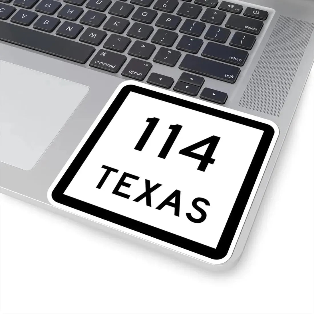 Texas 114 (Texas) (Road Sign) STICKER Vinyl Kiss-Cut Decal - The Sticker Space