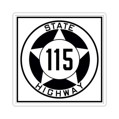 Texas 115 1935 (Texas) (Road Sign) STICKER Vinyl Kiss-Cut Decal 2 Inch White - The Sticker Space